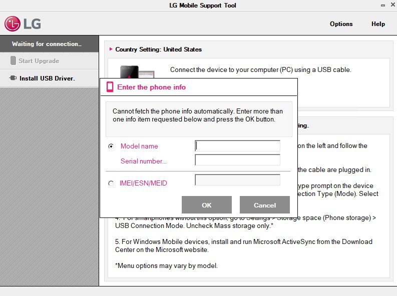 lg mobile support tool
